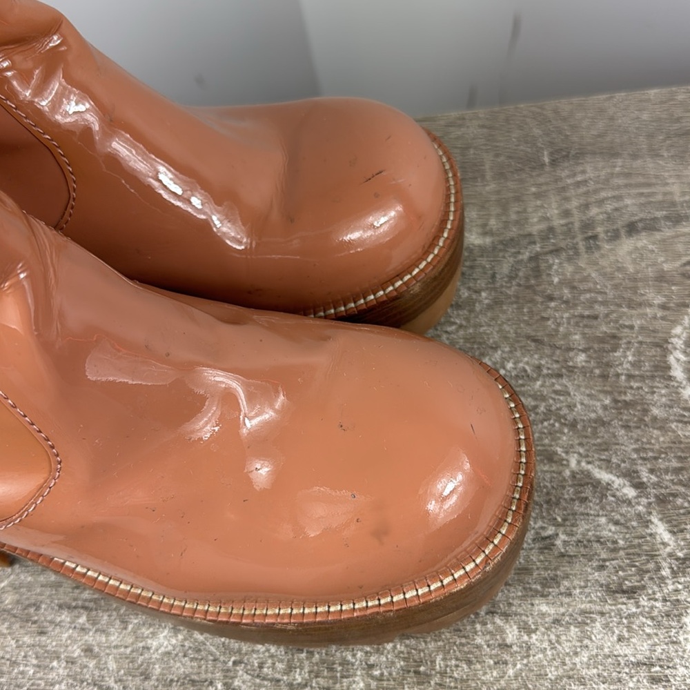 Jeffrey Campbell Quavo Platform boot size 9.5 nude patent leather y2k lug chunky - Picture 5 of 9